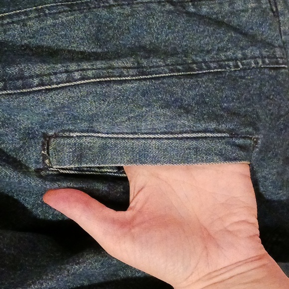 Back in the Saddle denim flannel liner hooded jacket. Women's size 1X - Picture 4 of 6